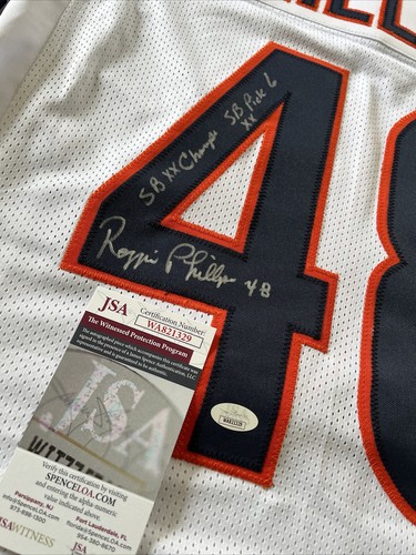 Reggie Phillips Chicago Bears 1985 SB XX signiert Auto Pro Style Retro Trikot JSA - Bild 3 von 5