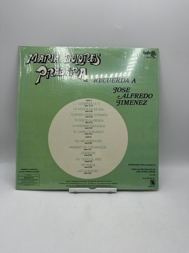 Maria Dolores Pradera Lp Record Vg+ 12” Recordando Jose Alfredo Jimenez - Imagen 2 de 4