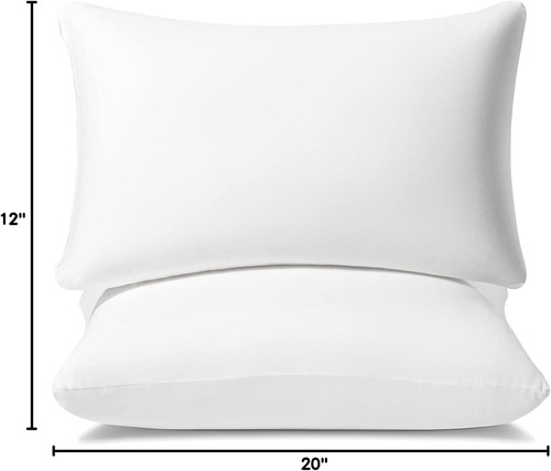 12 × 20 Pillow Insert (Pack of 2) Memory Foam Lumbar Support Throw Pillow Sham - Picture 7 of 36