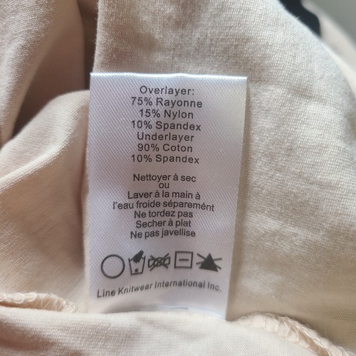 John & Jenn Dress Midi Large Bodycon Stretch Open Weave Black Overlay Lined EUC - Picture 15 of 17