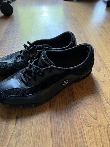 (3) LOT Skechers Compulsions Work Slip Resistant Black Leather Shoes Straps - Picture 5 of 11