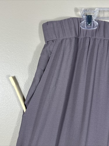 Eileen Fisher Women's Cropped Wide Leg Pant Size 1X Gray/Purple Luna Crepe Pckts - Picture 3 of 6