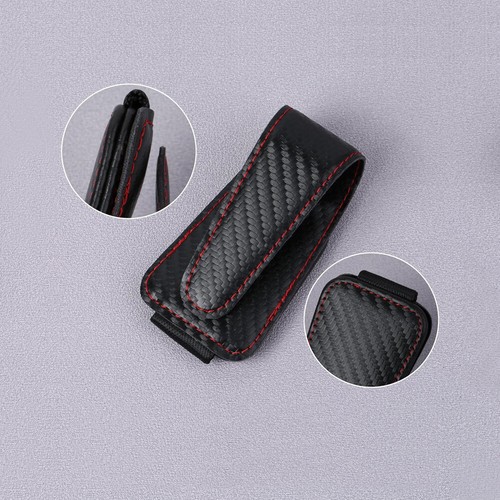 Accesorios universales para interiores de automóviles de fibra de carbono parasol gafas de sol soporte con clip - Imagen 11 de 12