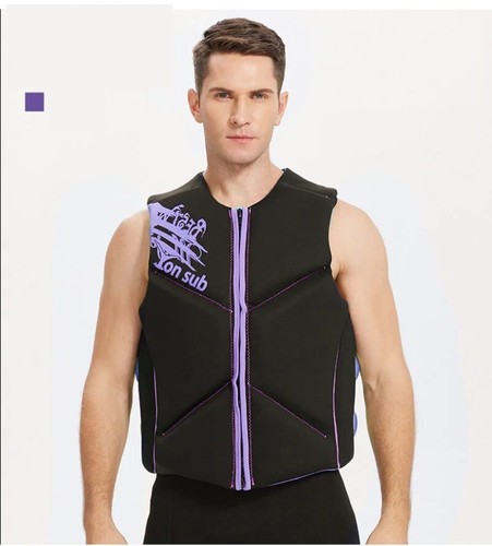 Professional Mens Life Jacket,Neoprene Safety Sailing Surfing Swimming Life Vest - Picture 12 of 19
