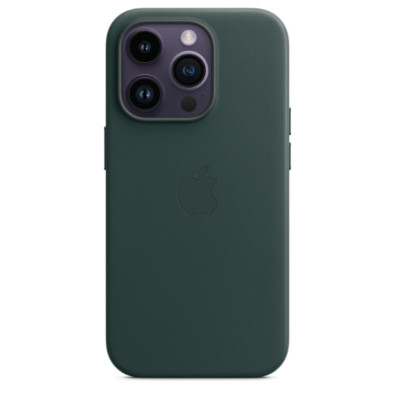 Original Apple iPhone 14 Pro Leder Hülle MagSafe MPPH3ZM/A Forest Green Waldgrün