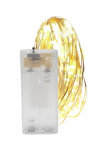 LED Draht Lichterkette Batterie Timer warmweiß Micro Drahtlichterkette - Bild 4 von 10