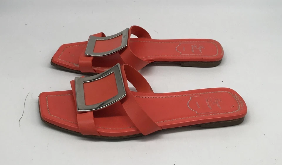 Roger Vivier Bikiviv Sandalia Slide en Coral Naranja Talla 39 Foto 3 de 4