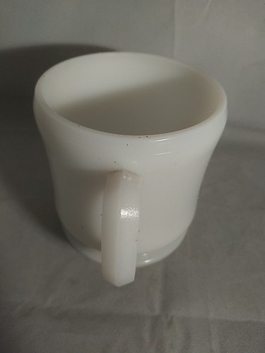 Vintage Hazel Atlas white milk glass Mug cup D handle - Picture 2 of 4