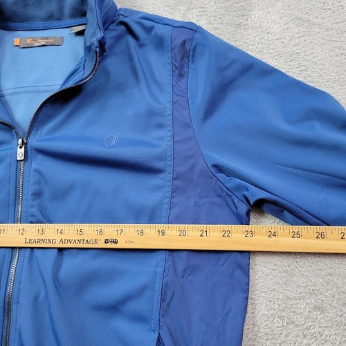 Ben Sherman Jacket Mens XL Blue Full Zip Long Sleeve Rain Packable Hood - Picture 6 of 13