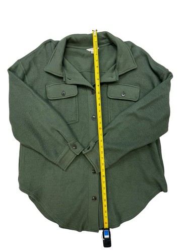 Terra & Sky Übergröße grün Fleece zwei Taschen Shacket Shirt Jacke Größe 0X / 14W - Bild 4 von 6