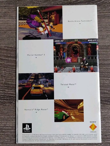 *Sin juego* Battle Arena Toshinden (PlayStation 1 PS1) Manual de caja larga - Auténtico - Imagen 3 de 7