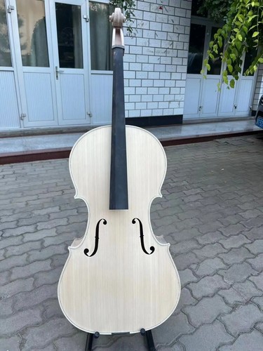 Profi Song weiß Cello 4/4 massiv Vogelauge Ahorn Rücken alte Fichte Top - Bild 2 von 11