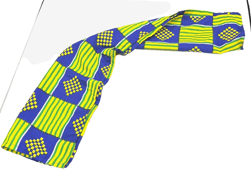 Ankara Kente Cloth Hair Scarf African Print Large Headscarf, Headwrap, Head Tie - Picture 3 of 4
