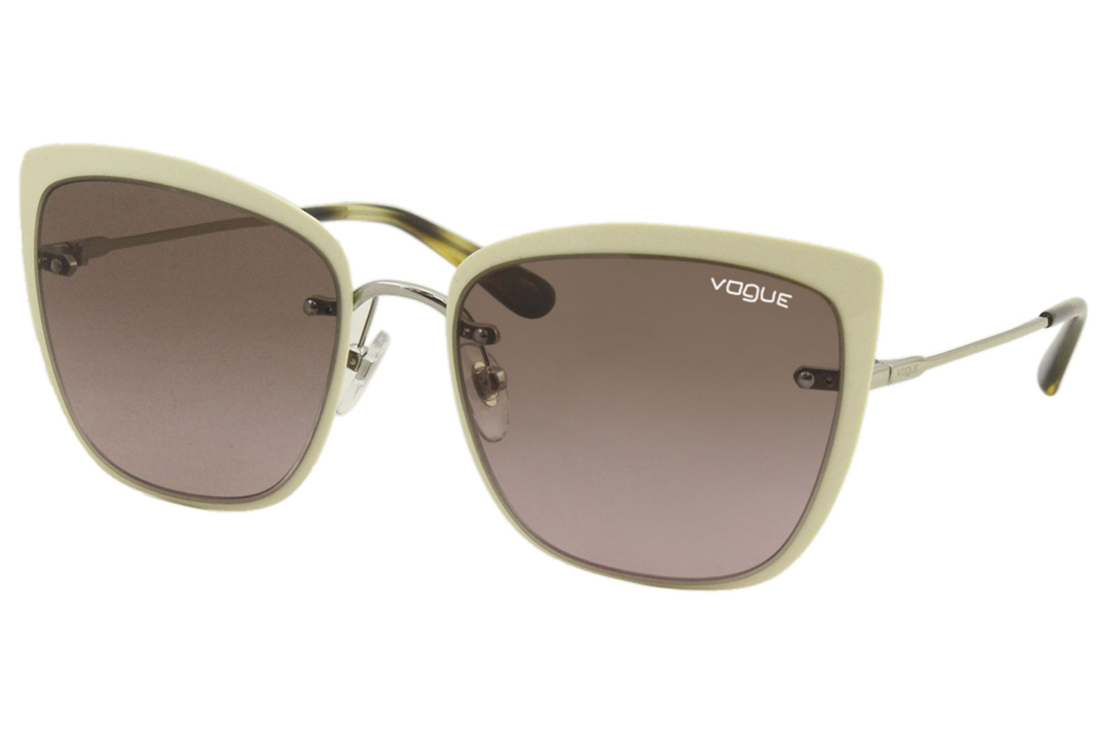 Солнцезащитные очки Vogue Womens VO4158S VO/4158/S 323/14 Серебристо-бежевый кошачий глаз 55 мм