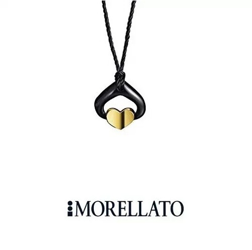 Collana Morellato Donna Ciondolo in Onice Nero Cuore in Oro Giallo 9 kt _HBN02 - Foto 2 di 3
