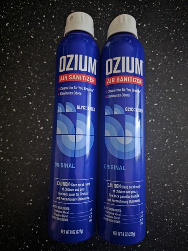Lot of 2: Ozium Air Freshener Dispenser 8 oz Original Scent - Eliminate Odors