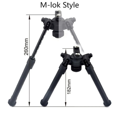 6.5-9'' M-lok/1913 Rifle Bipod Foldable Adjustable Picatinny Rail Mount Aluminum - Picture 9 of 35