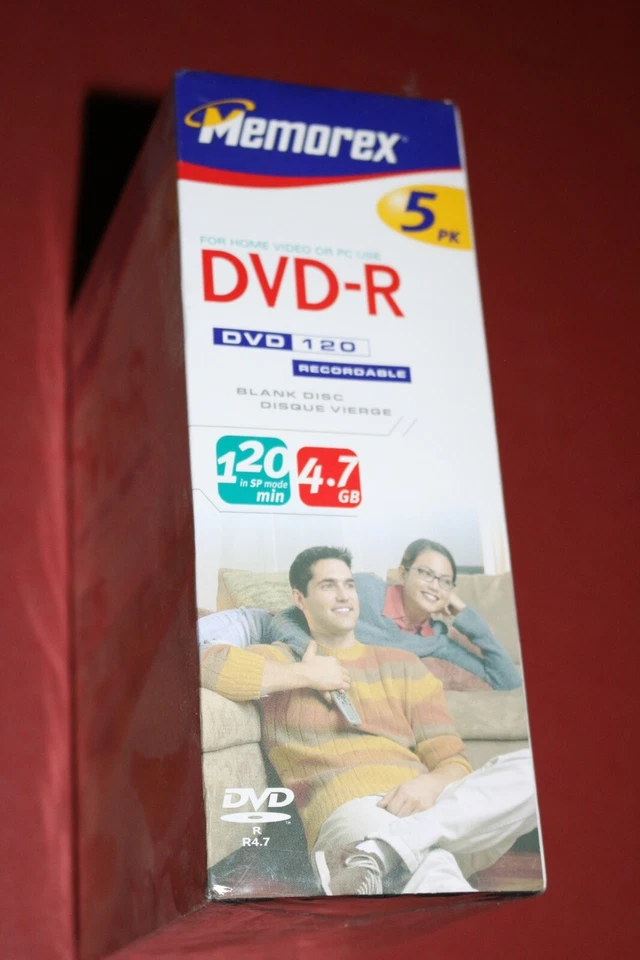 Paquete de 5 con estuche Memorix DVD-R DVD 120 disco en blanco grabable 120 min modo SP/4,7 GB Foto 3 de 3