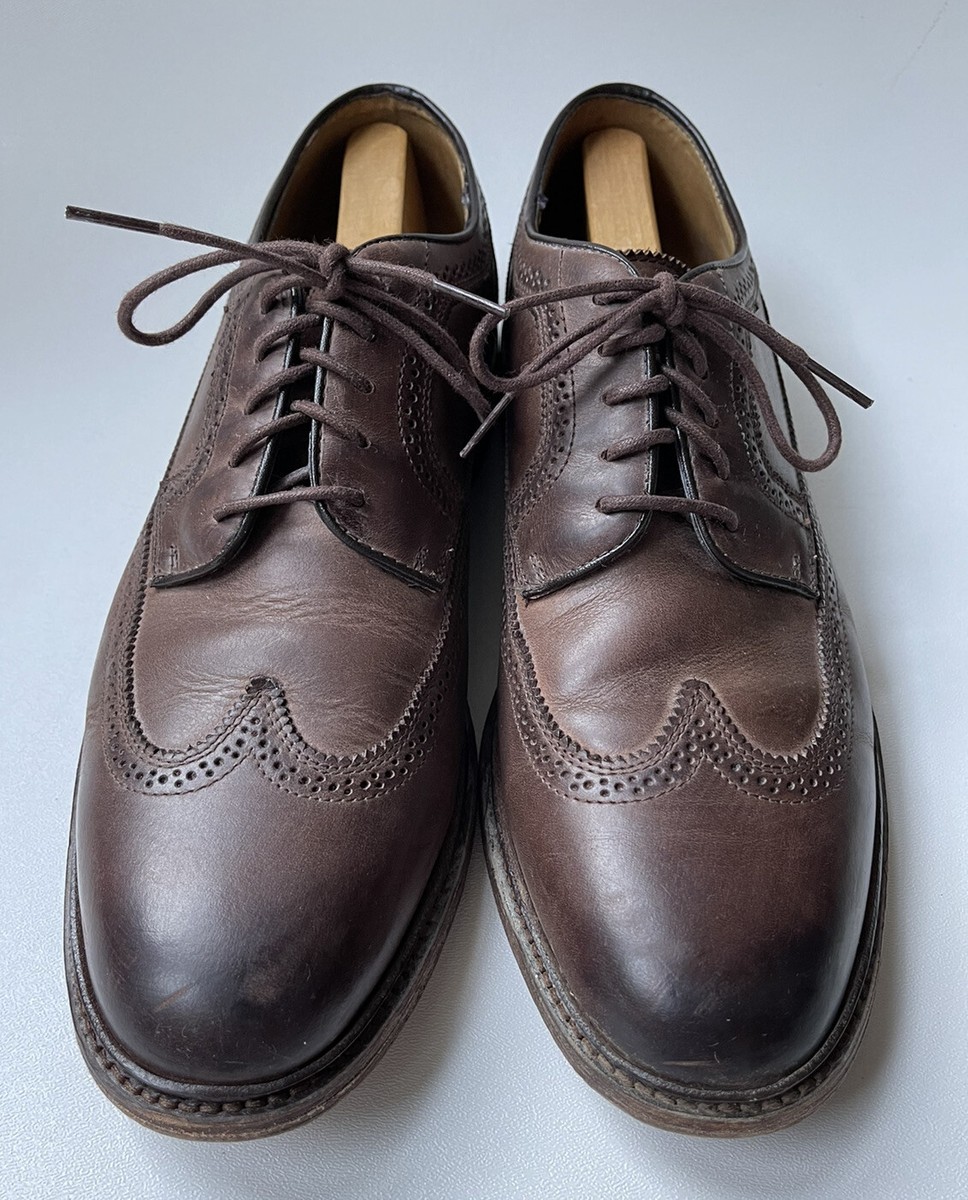 John A. FRYE James Men s Brown Leather Wingtip Shoes 84625 MSRP 298 Sz 13D M21