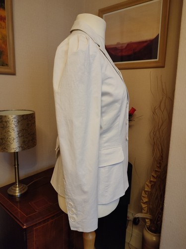 MOSCHINO CHEAP AND CHIC Women's Off White Lined Jacket Size IT46 UK14 - Picture 4 of 13