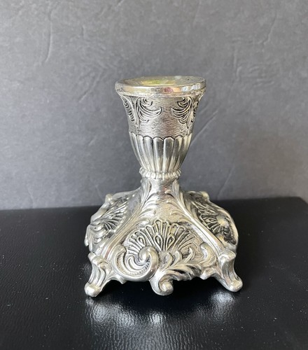 Vintage viktorianischer Kerzenständer schönes Schnörkelwerk 3,5" hoch  - Bild 1 von 10