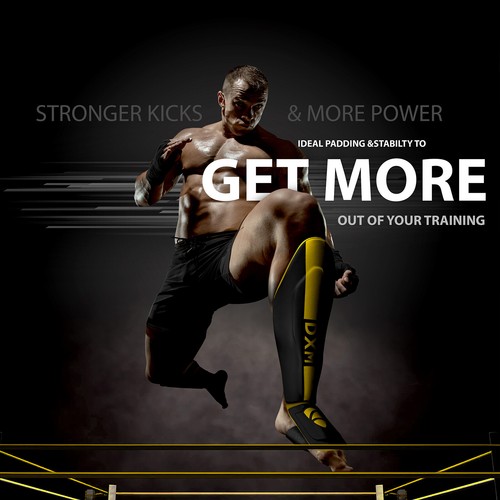 DXM SPORTS Shin Instep Guards MMA Leg Foot Pad Muay Thai Kick Boxing Training - Picture 11 of 78
