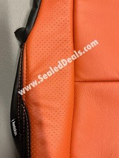 Katzkin Leather Seat Covers In Black Tangerine For Toyota Tacoma Double Cab