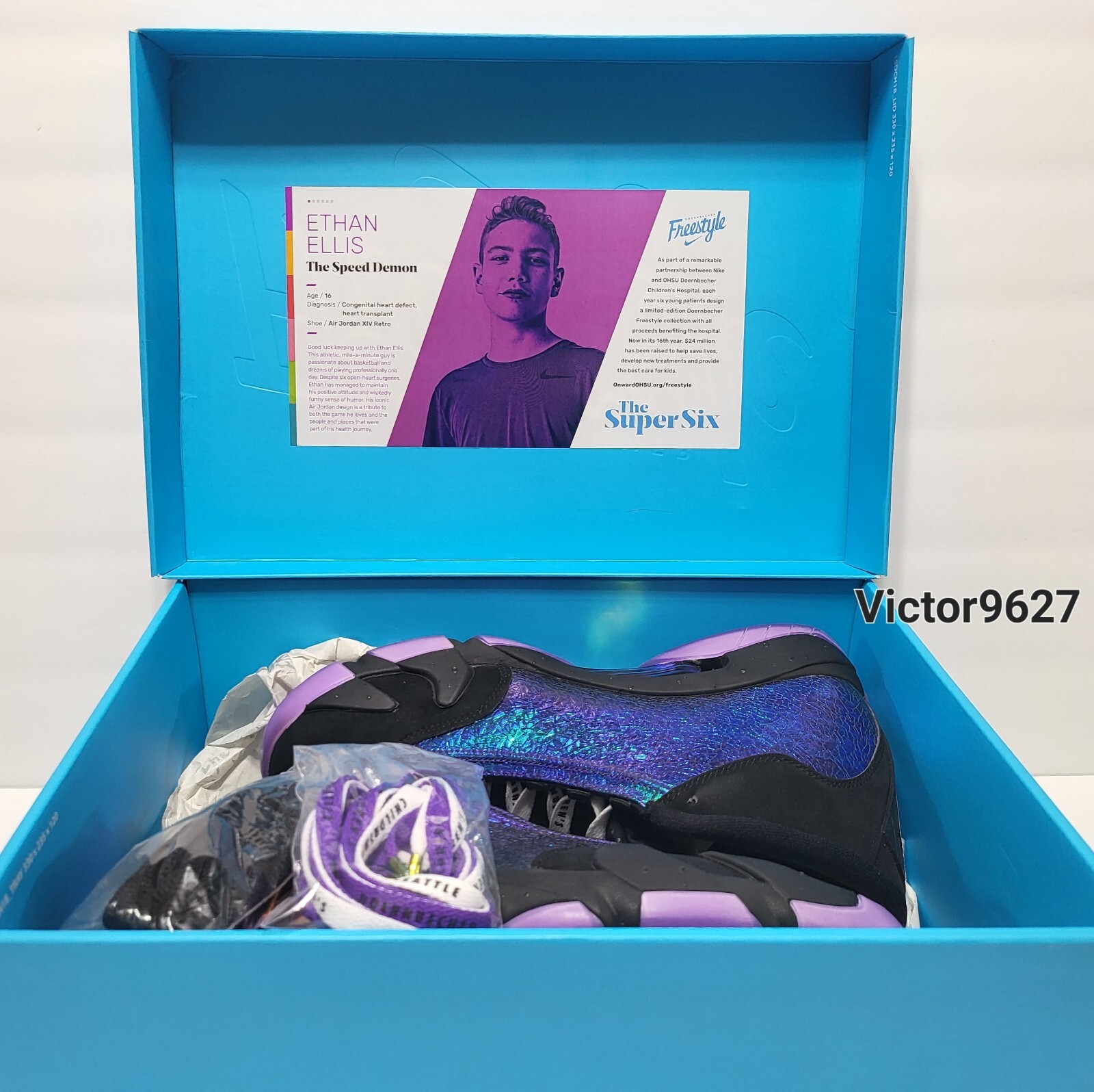 Nike Jordan 14 Retro DB Doernbecher 2019 Court Purple Mens 8=Womens 9.5 | eBay