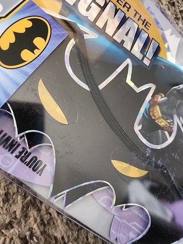 Batman Novelty Birthday Party Invitations Envelopes Mask Answer the Signal! 8ct - Picture 2 of 3