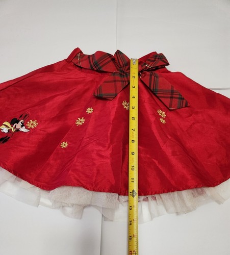 Disney Minnie Mouse Red Holiday Skirt - Size S (5/6) - Picture 2 of 6