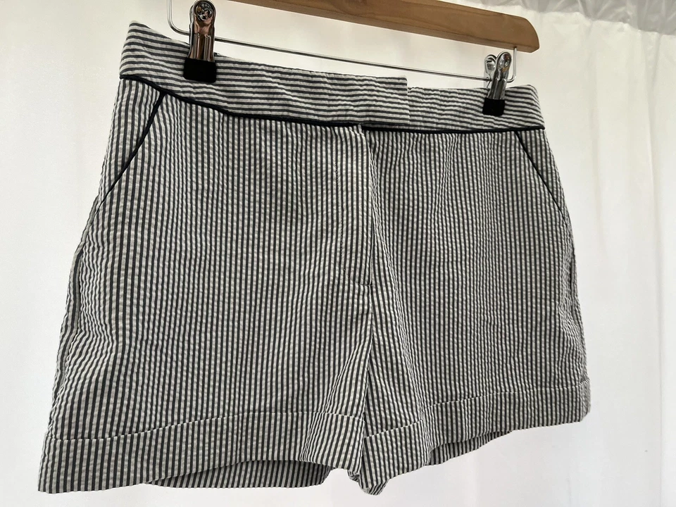 White & Blue Striped Shorts Primark Size 10 Atmosphere Womens Primark - Image 3 of 4