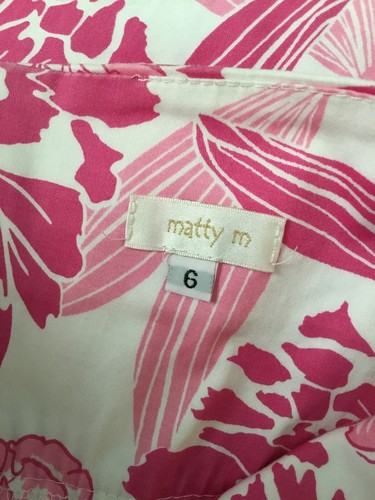 MATTY M~PRETTY PINK FLORAL SKIRT W/LACE HEM~LADIES SZ:6 - Picture 3 of 3