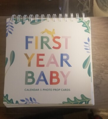 First Year Baby Calendar  Photo Prop Cards: Baby Shower Gift