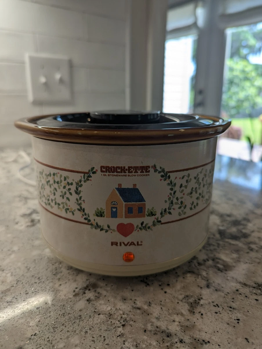 Vintage Rival Crock-Ette 1 Quart Crock Pot CIB Slow Cook Home Eat Travel  Family