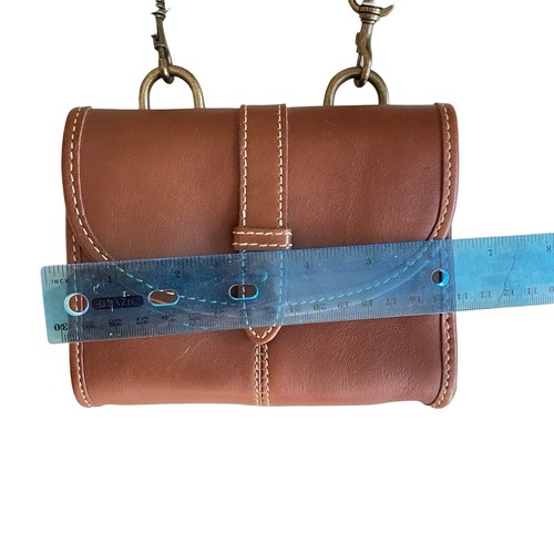 Vintage 80's Liz Claiborne Signature Belt Bag Crossbody Brown Leather Mint! - Picture 3 of 9