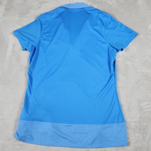 Adidas Golf Polo Top Womens L Blue Climachill Athleisure Athletic Sports Casual - Picture 2 of 7