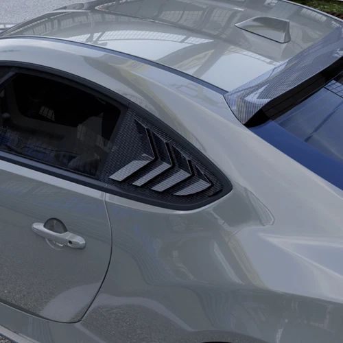 For Toyota GR86 Subaru BRZ 2022-2025 ABS Carbon Fiber Rear Window Louver Covers - Foto 2 di 7