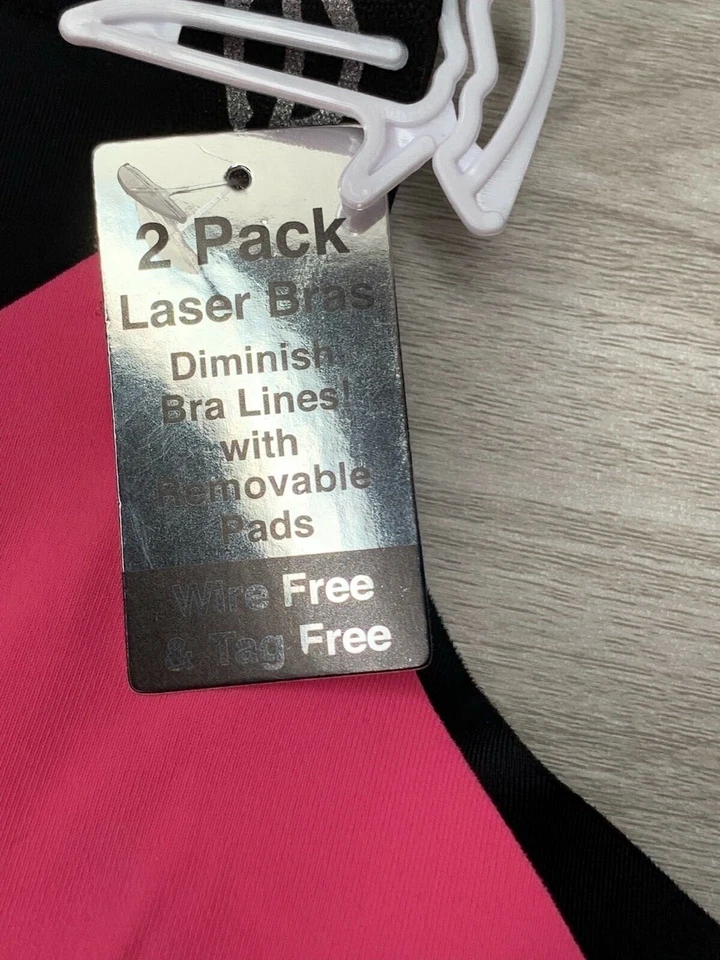 Bebe 2 pack Laser Cut Adjustable Strap Hook Back Comfort Bra Set plus 2X  - Image 2 of 4