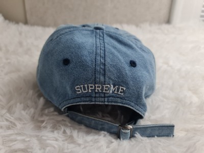 Supreme New York World Famous Denim 6 Panel Strap Back Hat OS 100