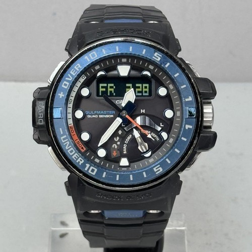 CASIO G-SHOCK Gulfmaster GWN-Q1000A-1AJF Men's Watch Black Solar Atomic No Box - Picture 9 of 20