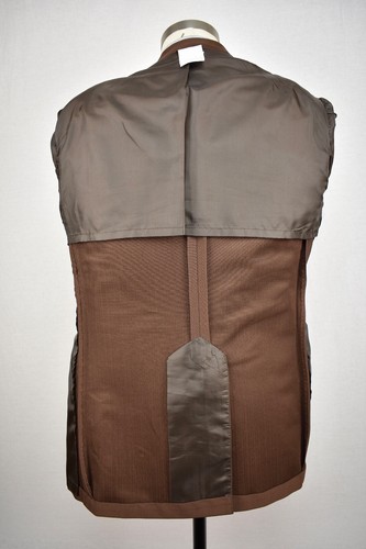 1970-80's Foreman & Clark Solid Brown Polyester Two Piece Suit Size: 44R - Picture 6 of 10