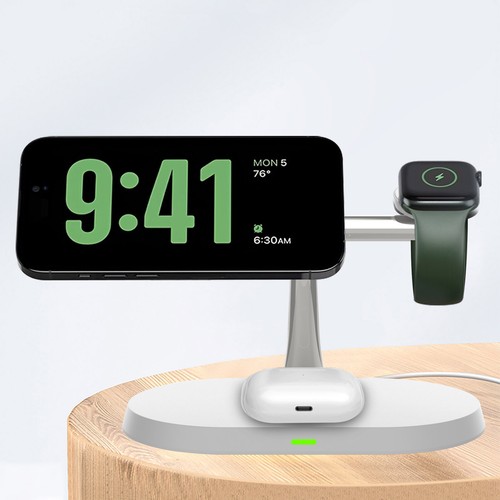 3in1 Wireless Charger Station Dock For Apple Watch S10 S9 iPhone 16 Pro 15 14 13 - Picture 6 of 23