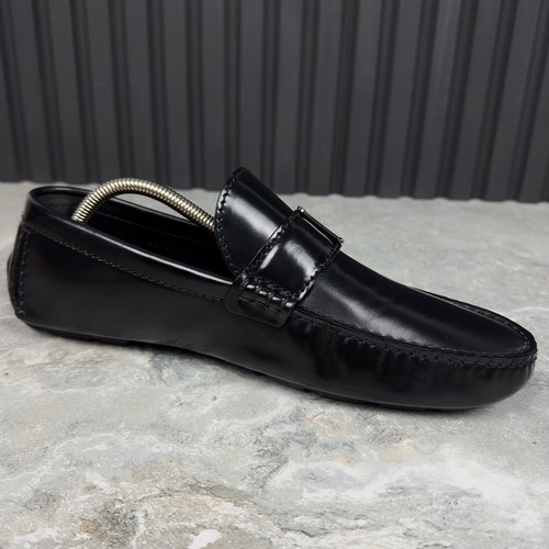 Louis Vuitton Racetrack Driving Mokassin Glazed Black Leather 8 LV 9 US 42 EUR - Bild 12 von 24