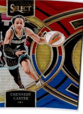 2024 Panini Select WNBA #199 Chennedy Carter Red and Blue Prizms #/399