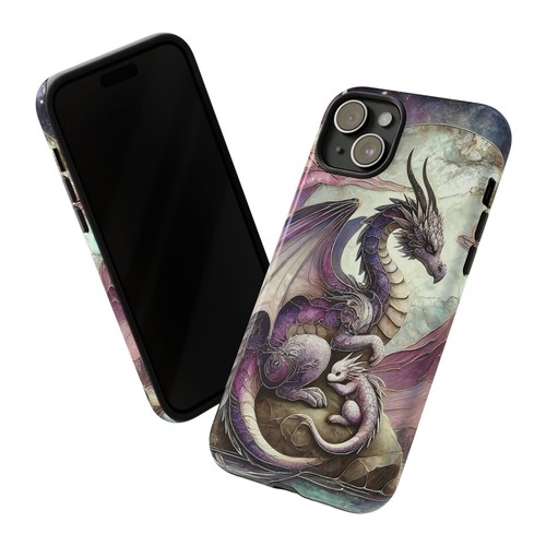 Fantasy Mom & Baby Dragon Phone Case | Fourth Wing Inspired Gift | X07 - 第 64/273 張圖片