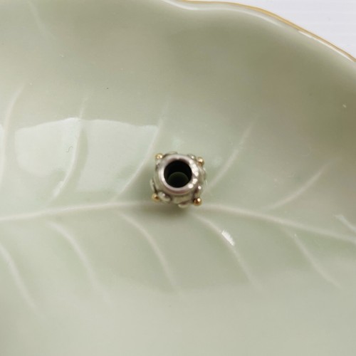 Pandora Sterling Silver with 14K Gold Tivoli Bead - 790383 Two Tone Retired - Bild 3 von 7