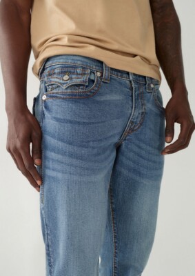 True Religion Men's RICKY BIG T FLAP STRAIGHT JEAN Medium Dusty