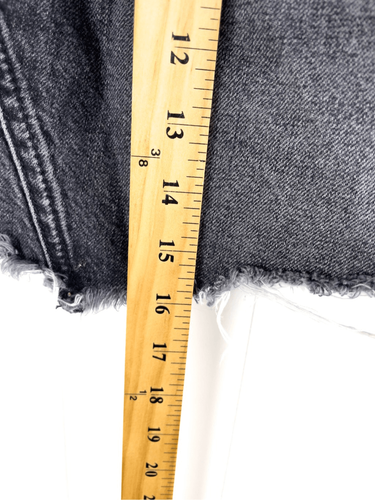 Abercrombie & Fitch Zoe Natural Rise Black Denim Vintage A-Line Mini Skirt 29 / - Picture 3 of 11