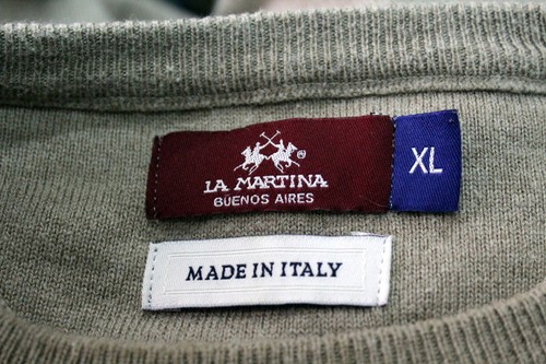 LA MARTINA Maglione Uomo Taglia XL Maglietta Sweater Beige Lana Maglia Invernale - Imagen 11 de 11