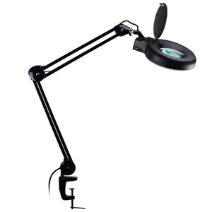 Qo Usa Led Desk Table Clamp Mount Magnifier Lamp Magnifying Glass